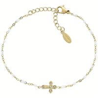 Armband Amen Acciaio in Stahl Zircone ACBRCRSMGB